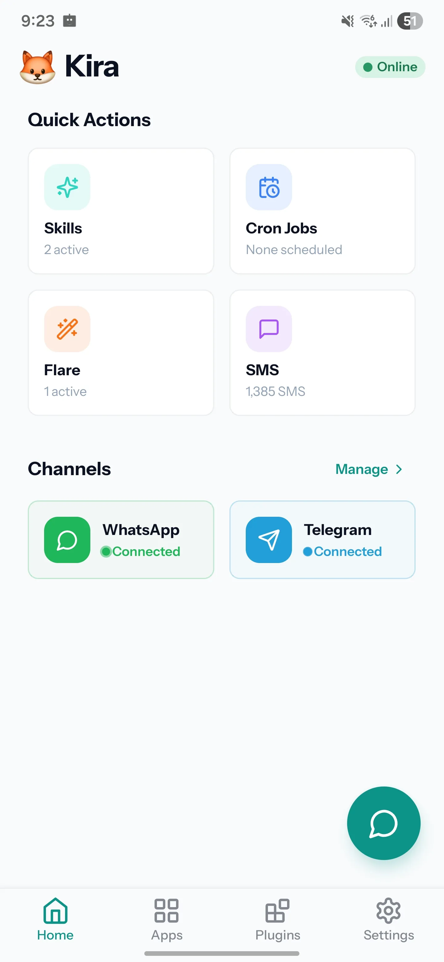 Home — light mode