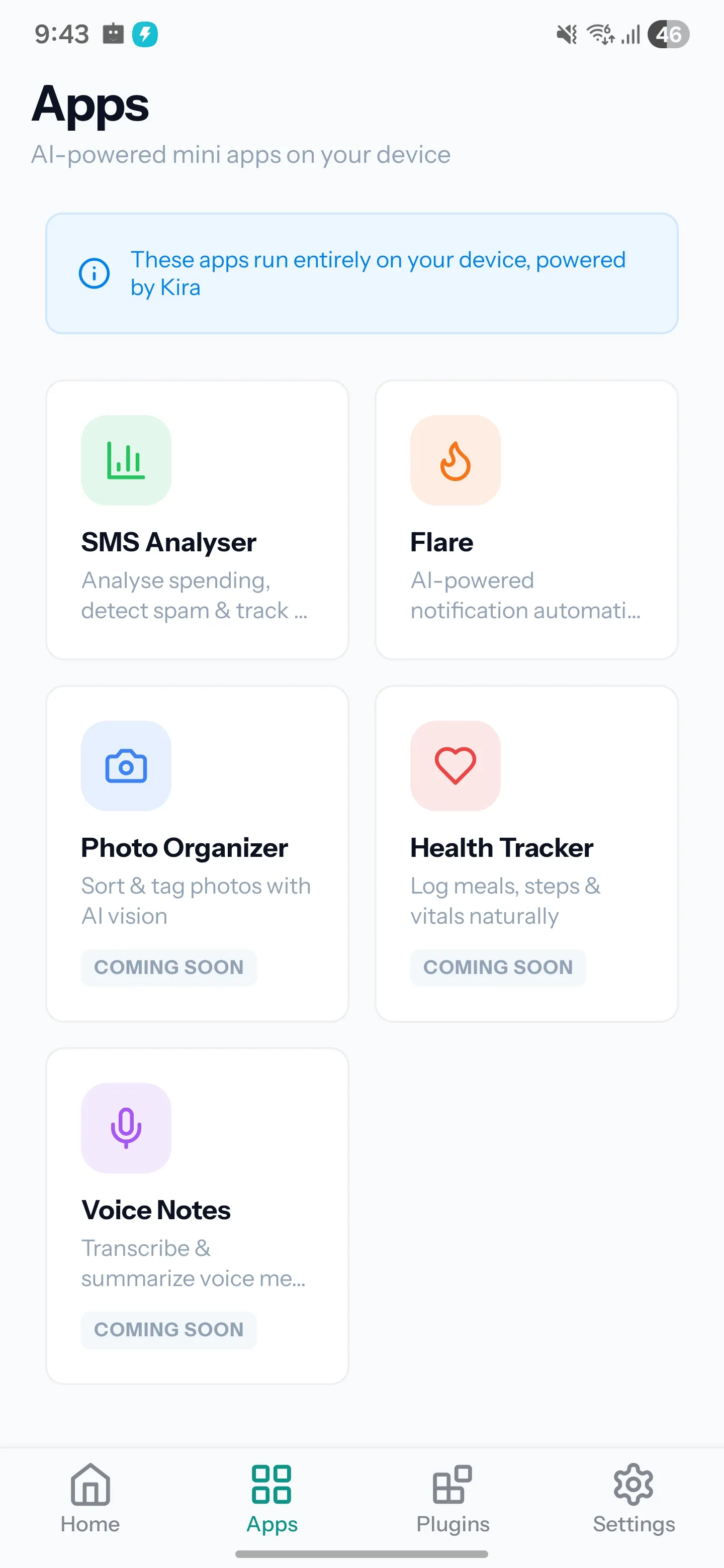 Apps — light mode